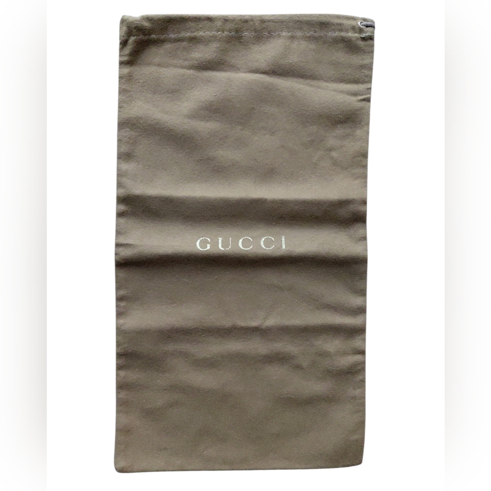 Gucci Brown Drawstring Dust Bag 15x8.5 Inches